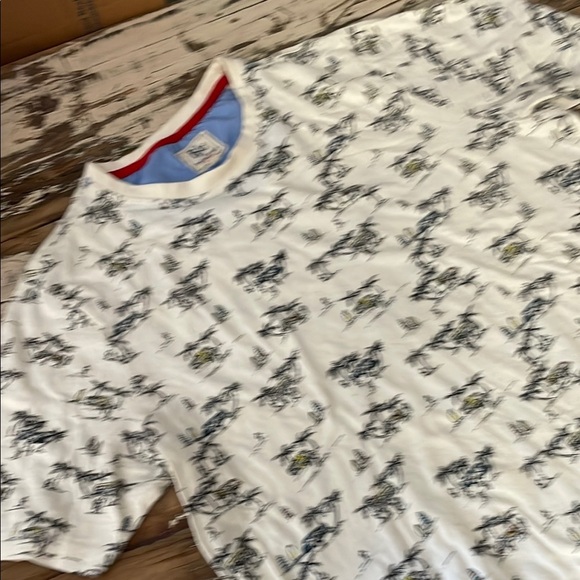 Cream and Black Short Sleeve Tee with Forest Print - Picture 7 of 7